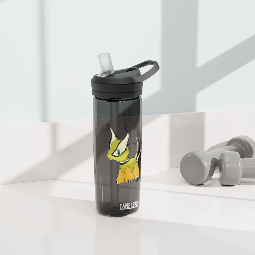 Spore CamelBak Eddy® Water Bottle in 20oz and 25oz sizes, showcasing its durable Tritan™ material and spill-proof biting valve.