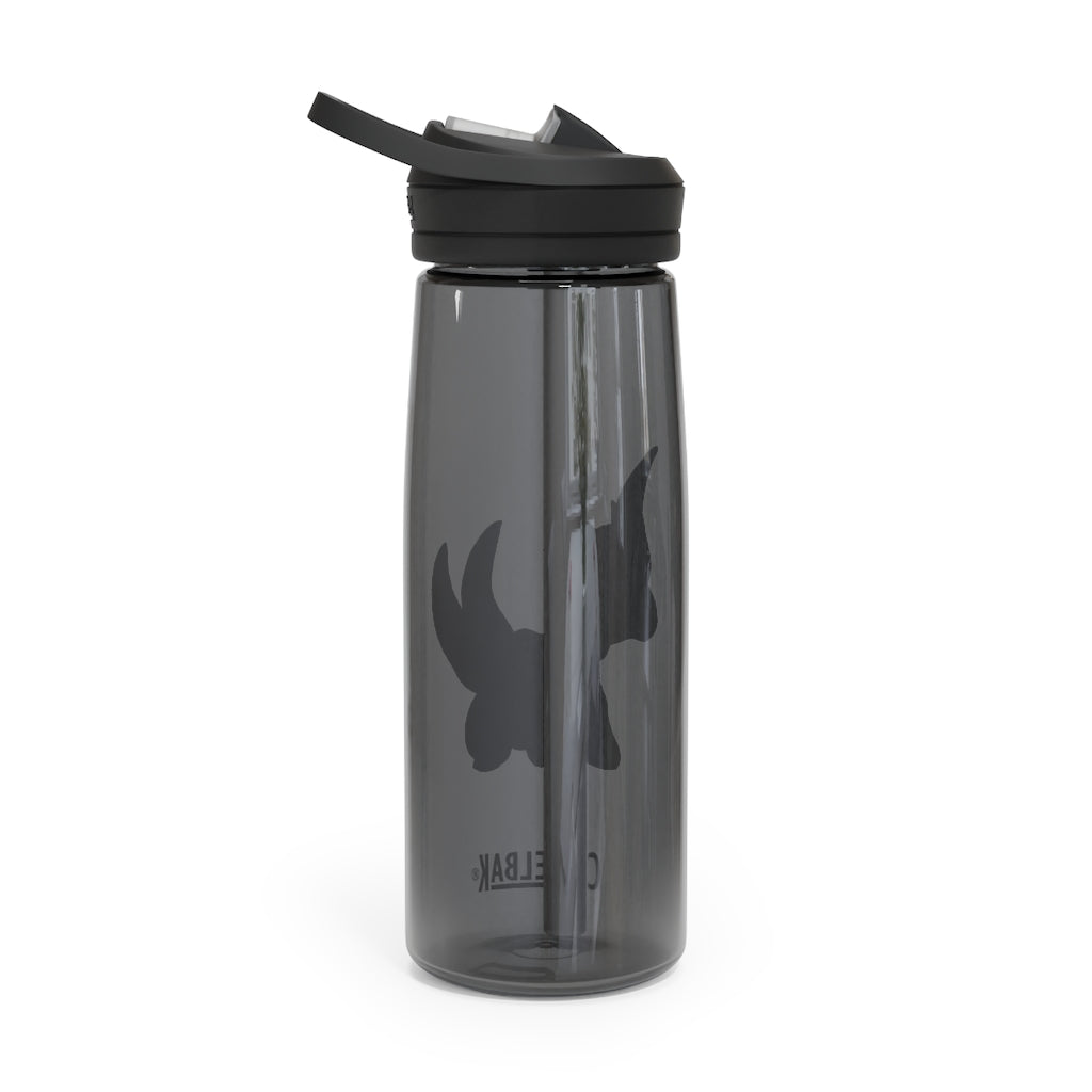 Spore CamelBak Eddy® Water Bottle in 20oz and 25oz sizes, showcasing its durable Tritan™ material and spill-proof biting valve.