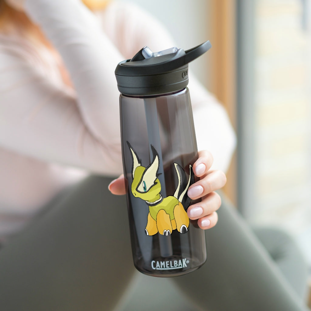 Spore CamelBak Eddy® Water Bottle in 20oz and 25oz sizes, showcasing its durable Tritan™ material and spill-proof biting valve.