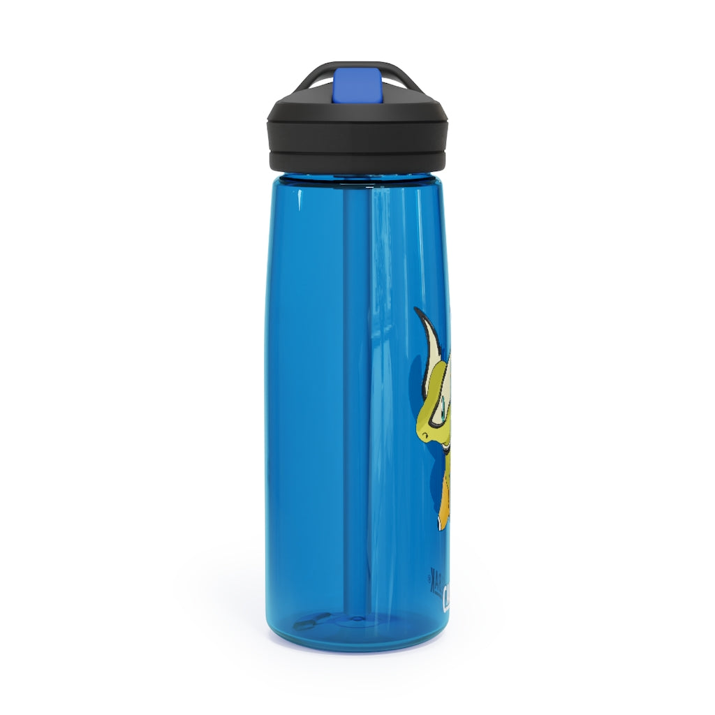 Spore CamelBak Eddy® Water Bottle in 20oz and 25oz sizes, showcasing its durable Tritan™ material and spill-proof biting valve.