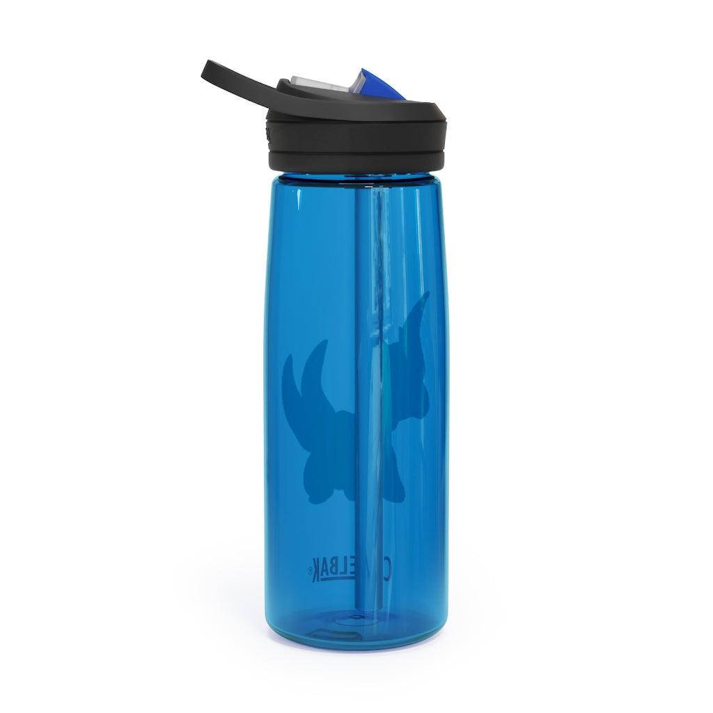 Spore CamelBak Eddy® Water Bottle in 20oz and 25oz sizes, showcasing its durable Tritan™ material and spill-proof biting valve.