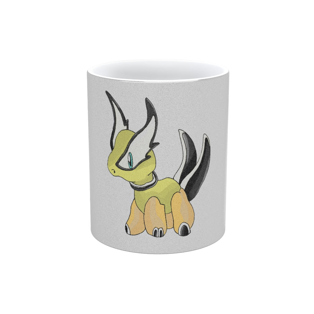 Spore Metallic Mug in Silver and Gold finishes, showcasing personalized designs and a comfortable C-handle.