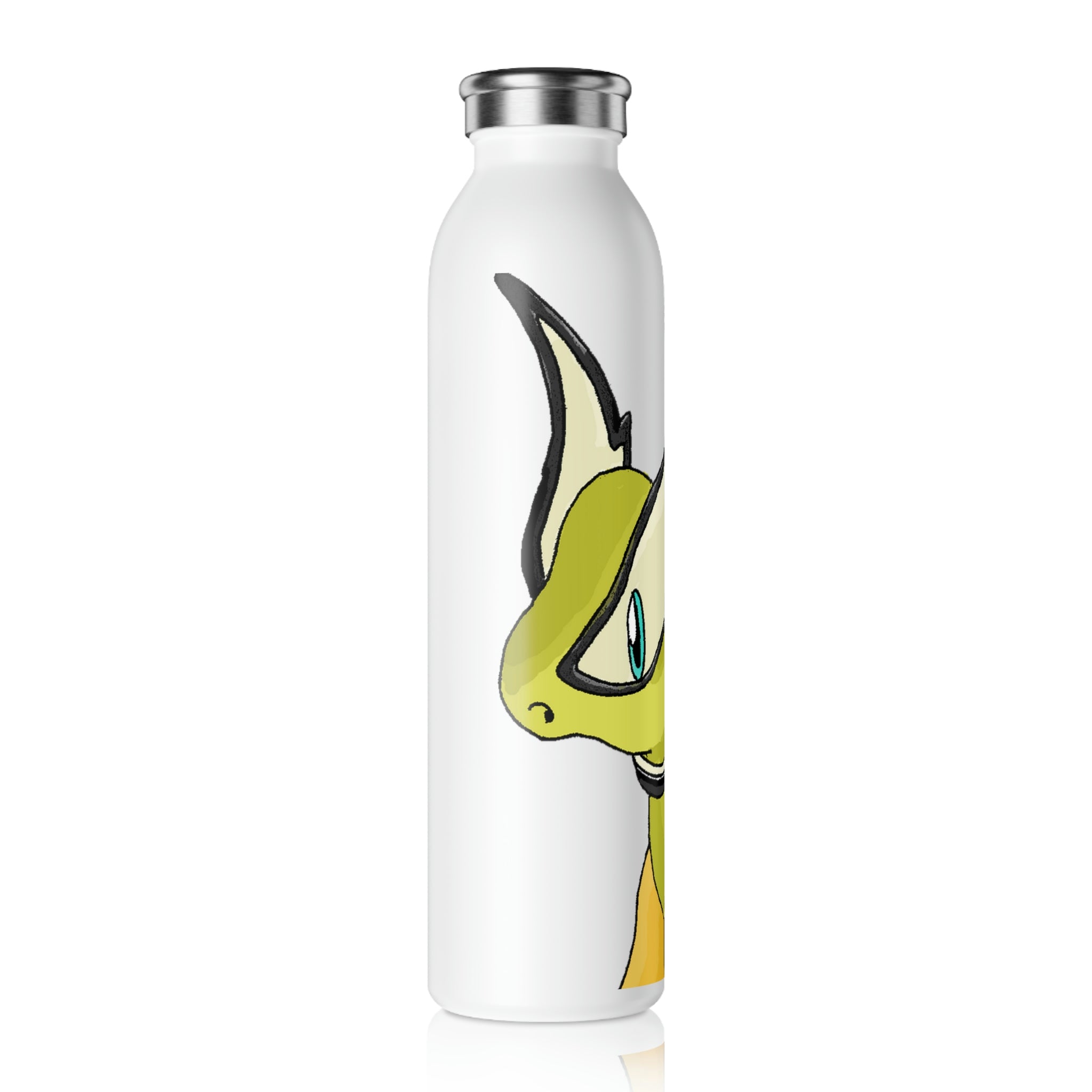 Spore Slim Water Bottle in matte finish with silver cap, showcasing customizable design options.