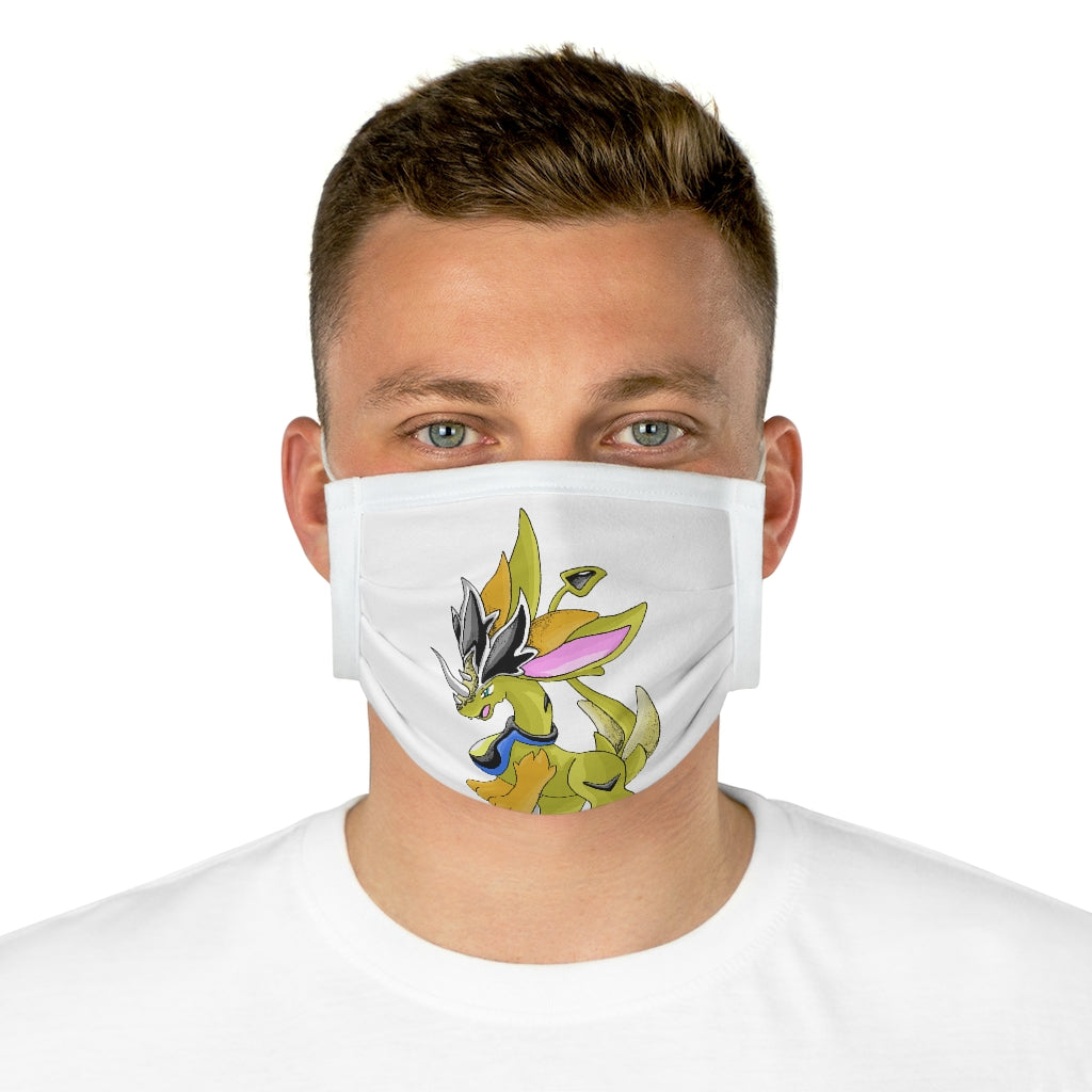 Sporecheila Cotton Face Mask featuring vibrant motifs and adjustable earloops, showcasing its stylish design and comfortable fit.