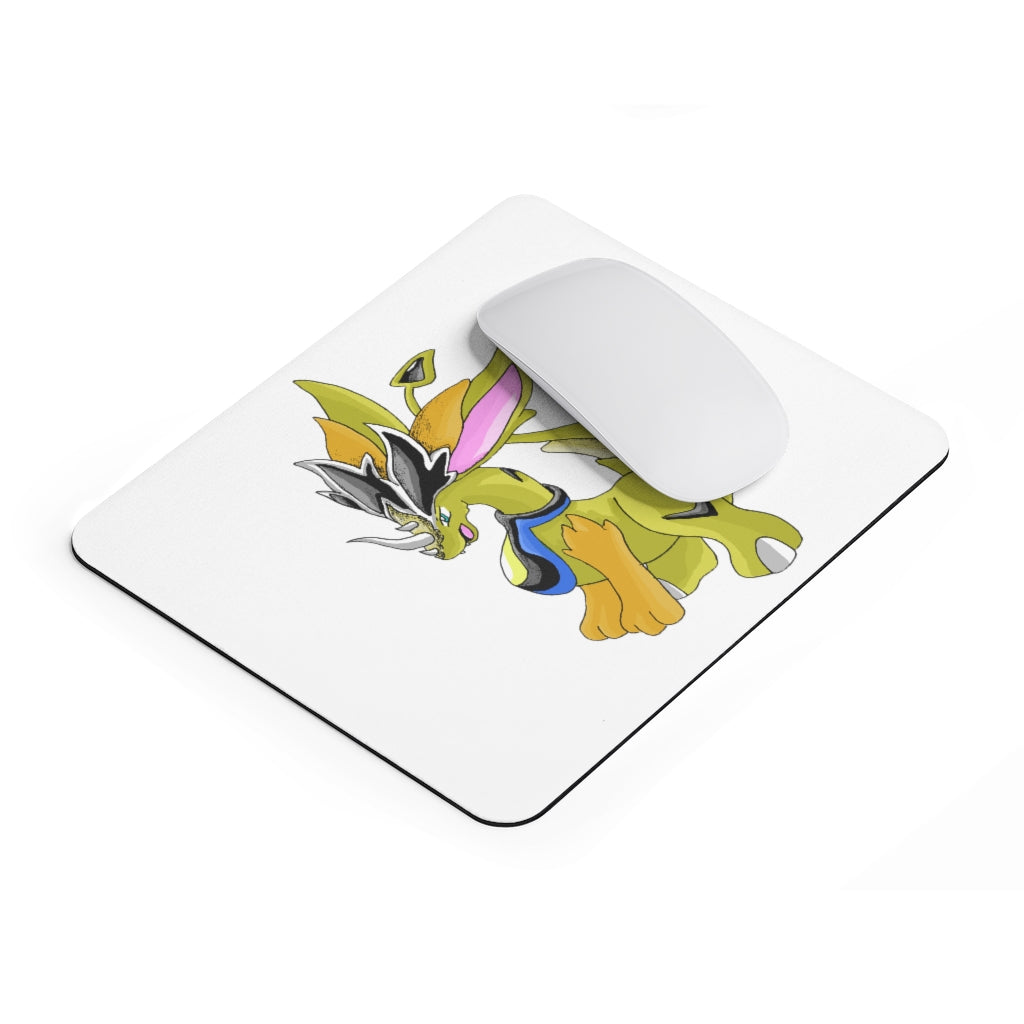 Sporecheila Mouse Pad featuring a vibrant full print design on a smooth Neoprene surface, ideal for enhancing desk aesthetics.