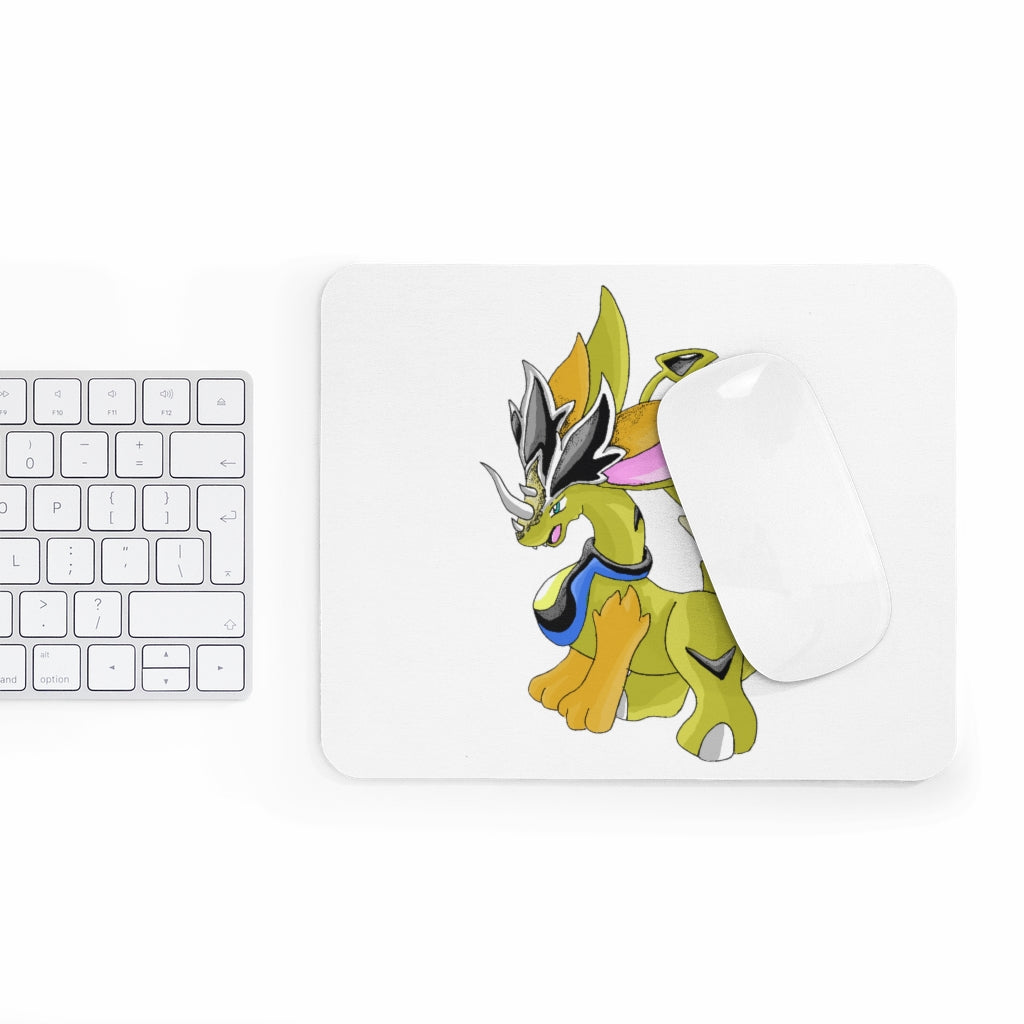 Sporecheila Mouse Pad featuring a vibrant full print design on a smooth Neoprene surface, ideal for enhancing desk aesthetics.