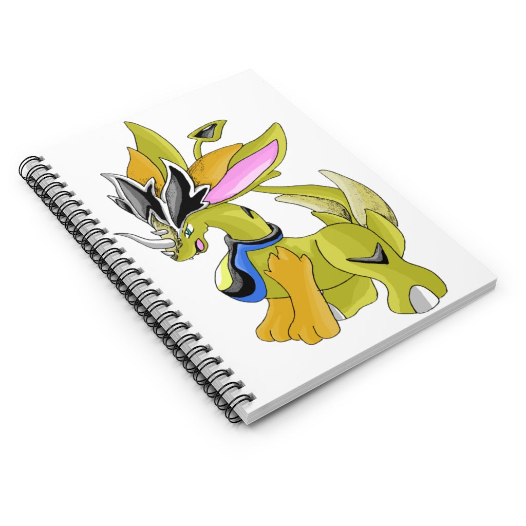 Sporecheila Spiral Notebook with ruled line pages and a colorful printed front cover, featuring a black back cover.