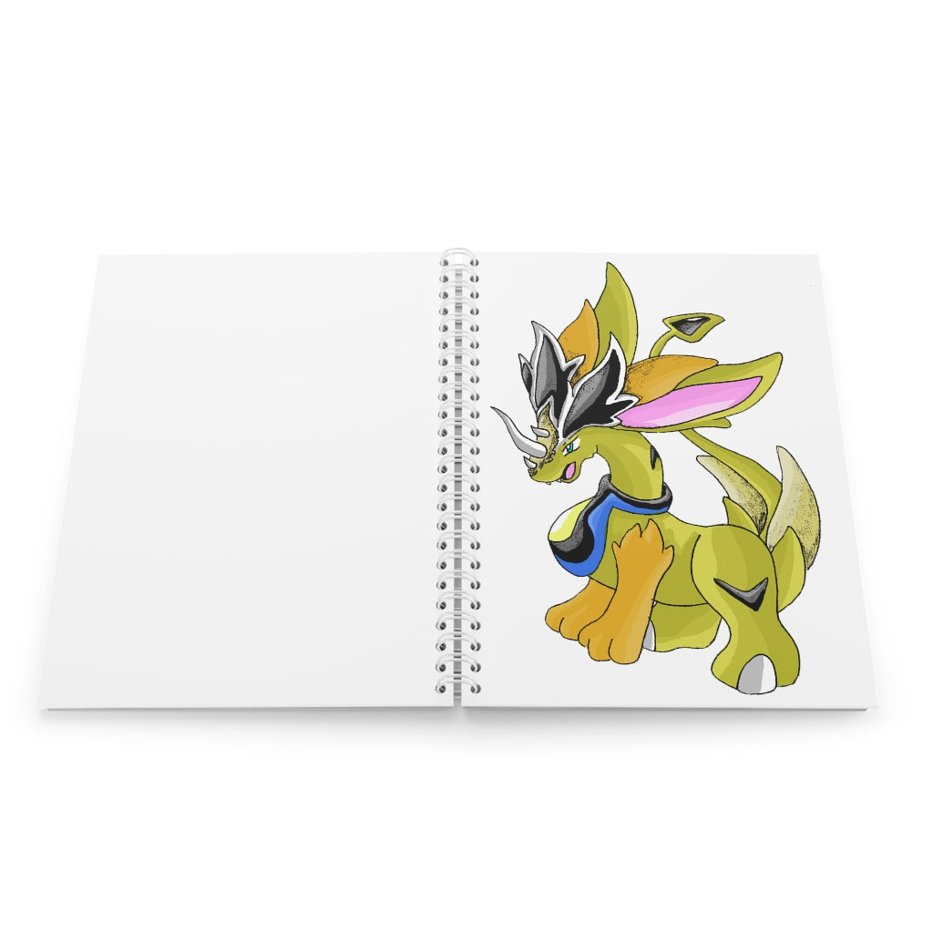 Sporecheila Spiral Notebook with customizable covers and wide-ruled pages, featuring a semi-gloss laminated finish.