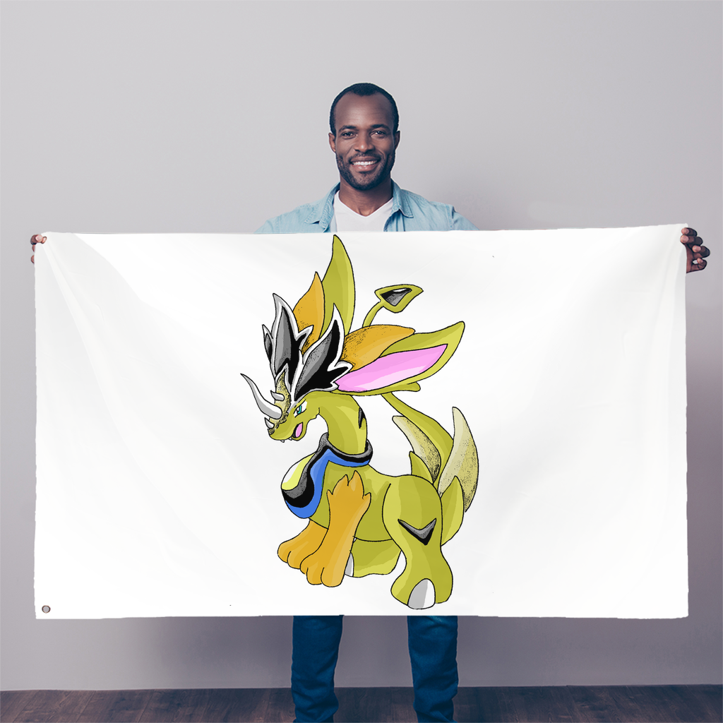 Sporecheila Sublimation Flag measuring 5FT x 3FT, made of durable polyester with vibrant colors and double-stitched edges.