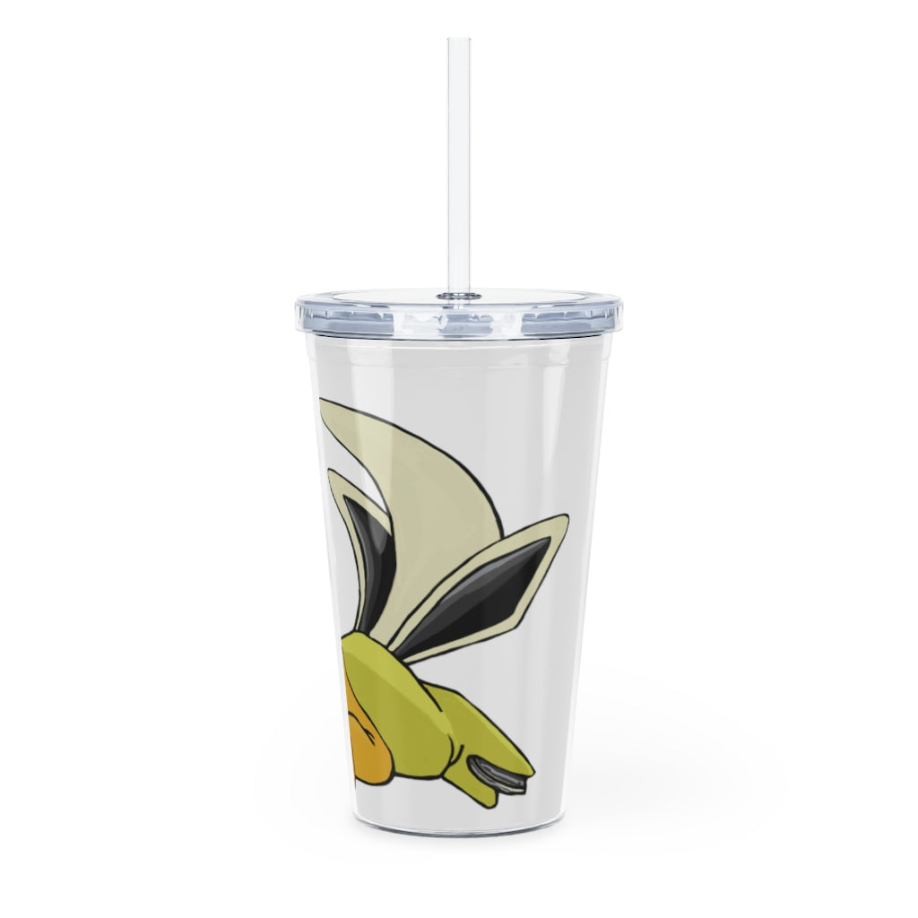 Sporela Plastic Tumbler with Straw featuring a customizable design and double wall insulation, perfect for drinks at events.