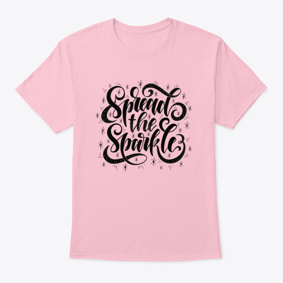 A stylish Spread The Sparkle Inspirational Quote Shirt made from 100% cotton, featuring a motivational quote design, perfect for casual wear.