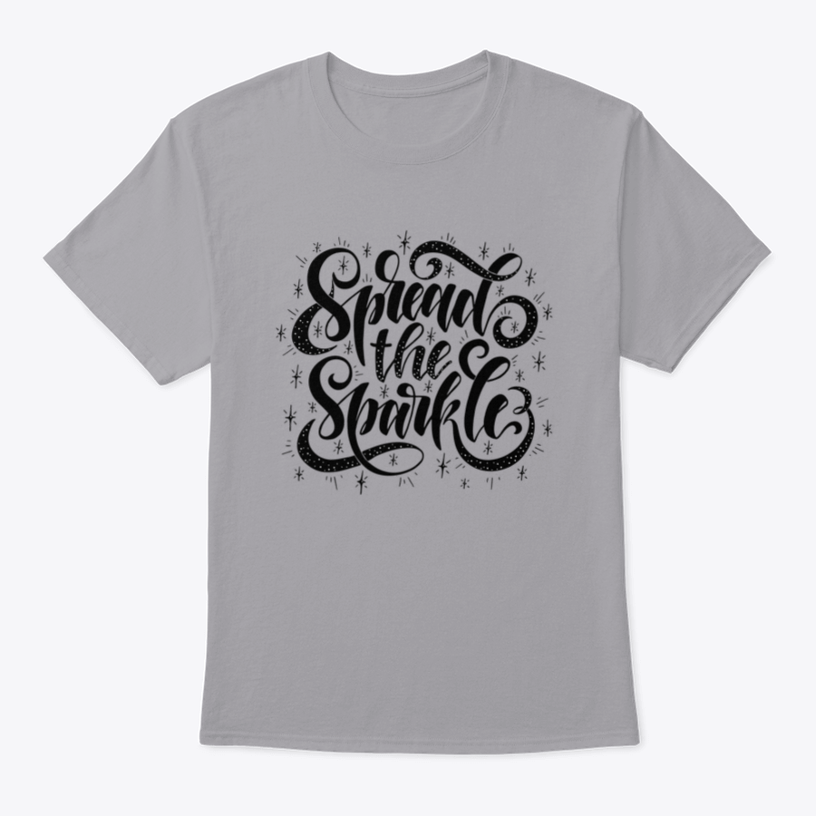 A stylish Spread The Sparkle Inspirational Quote Shirt made from 100% cotton, featuring a motivational quote design, perfect for casual wear.