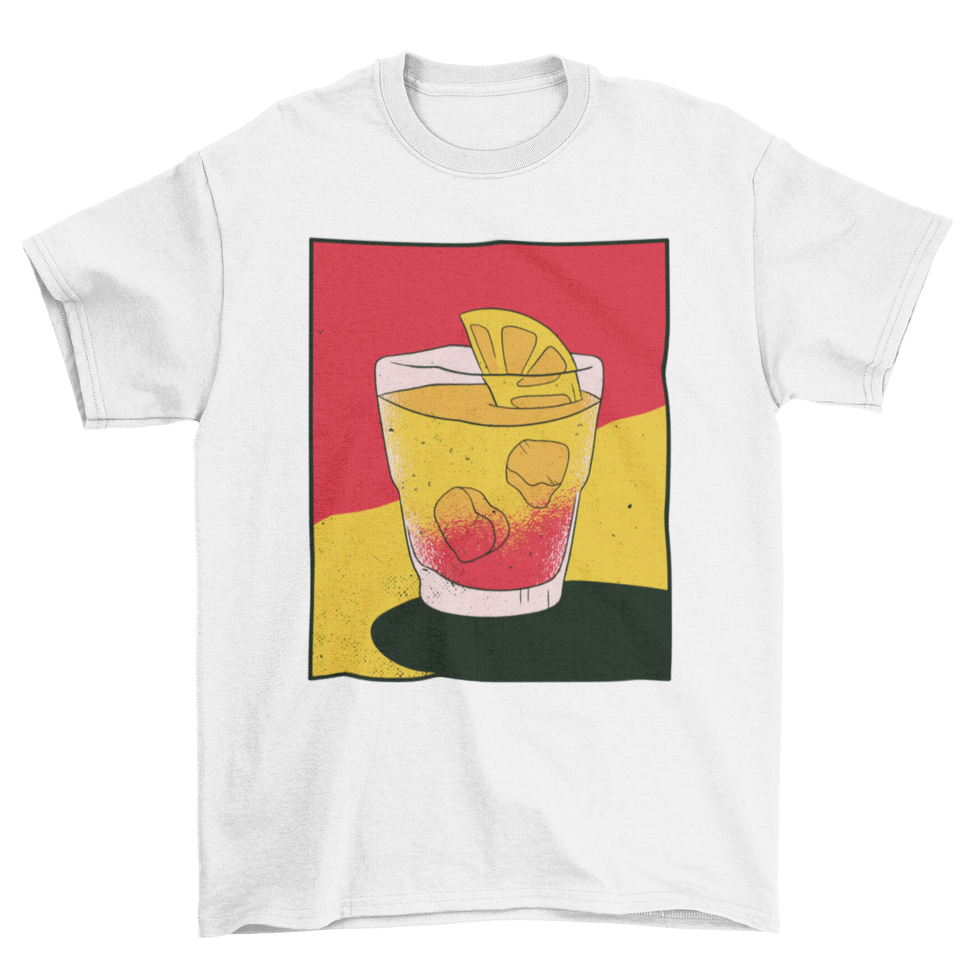 A stylish t-shirt featuring a colorful illustration of a Spritz drink, perfect for casual wear.