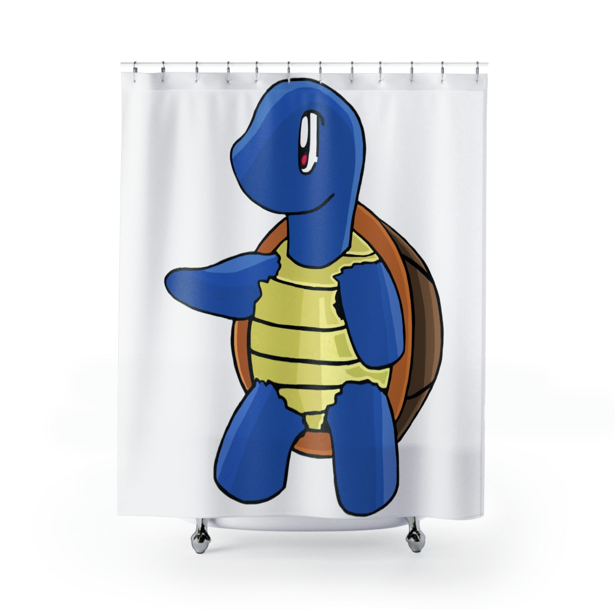 Squata Bathroom Shower Curtain featuring vibrant custom designs on durable polyester fabric, perfect for enhancing bathroom decor.