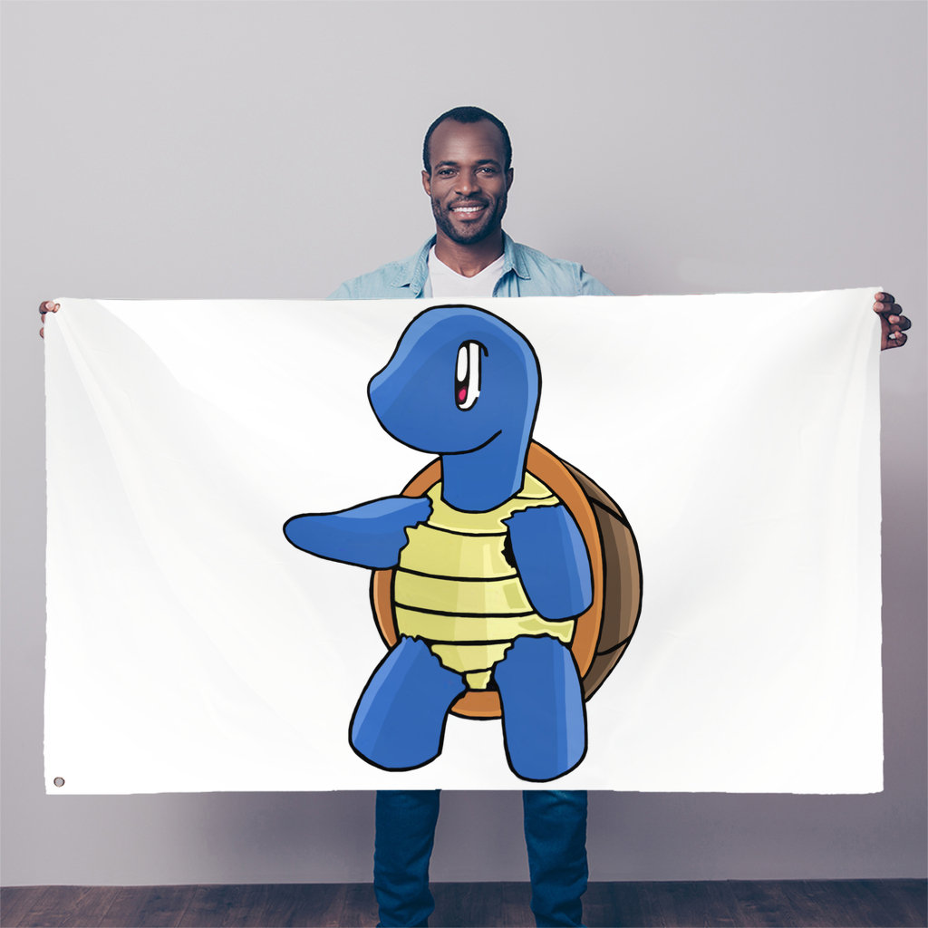 Squata Sublimation Flag measuring 5FT x 3FT made from durable polyester fabric with double-stitched edges and eyelets for hanging.