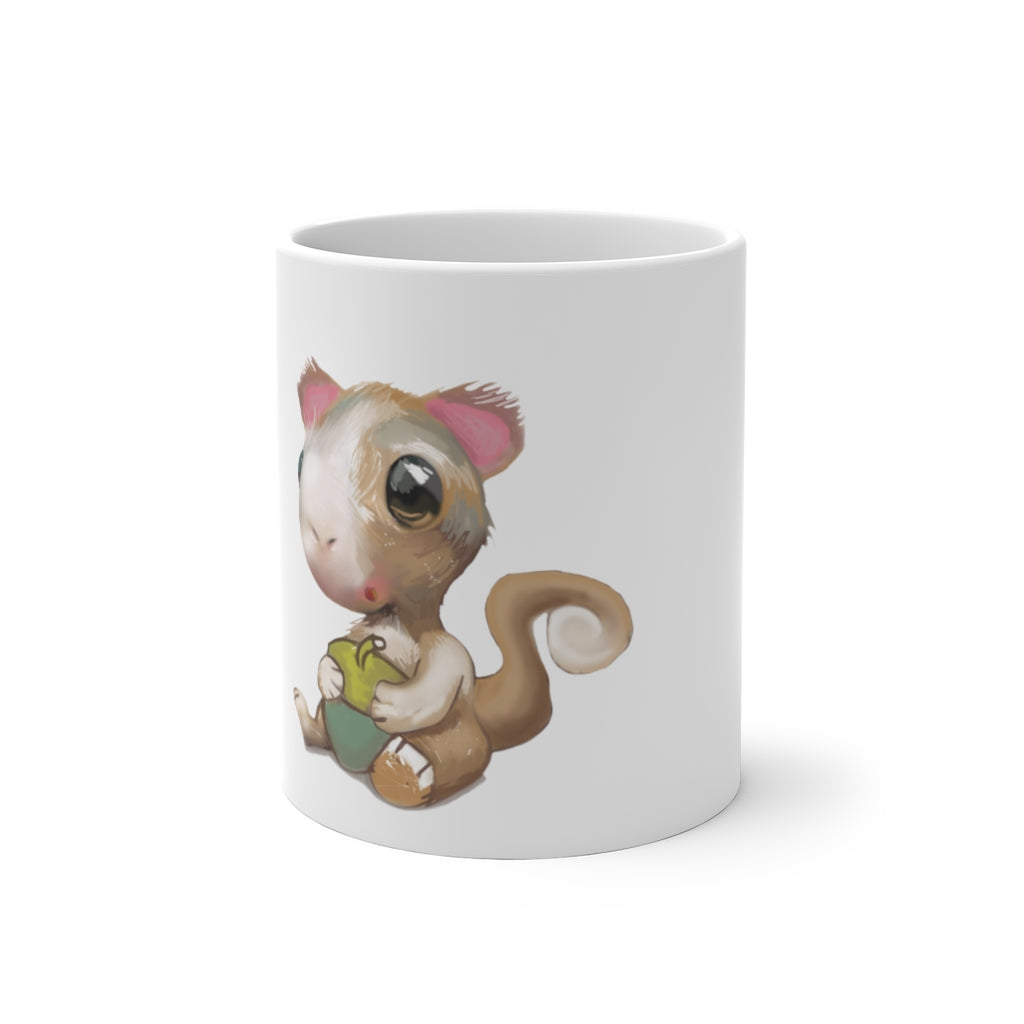 A whimsical Squirrel Color Changing Mug showcasing its unique color-changing feature, perfect for warm beverages.