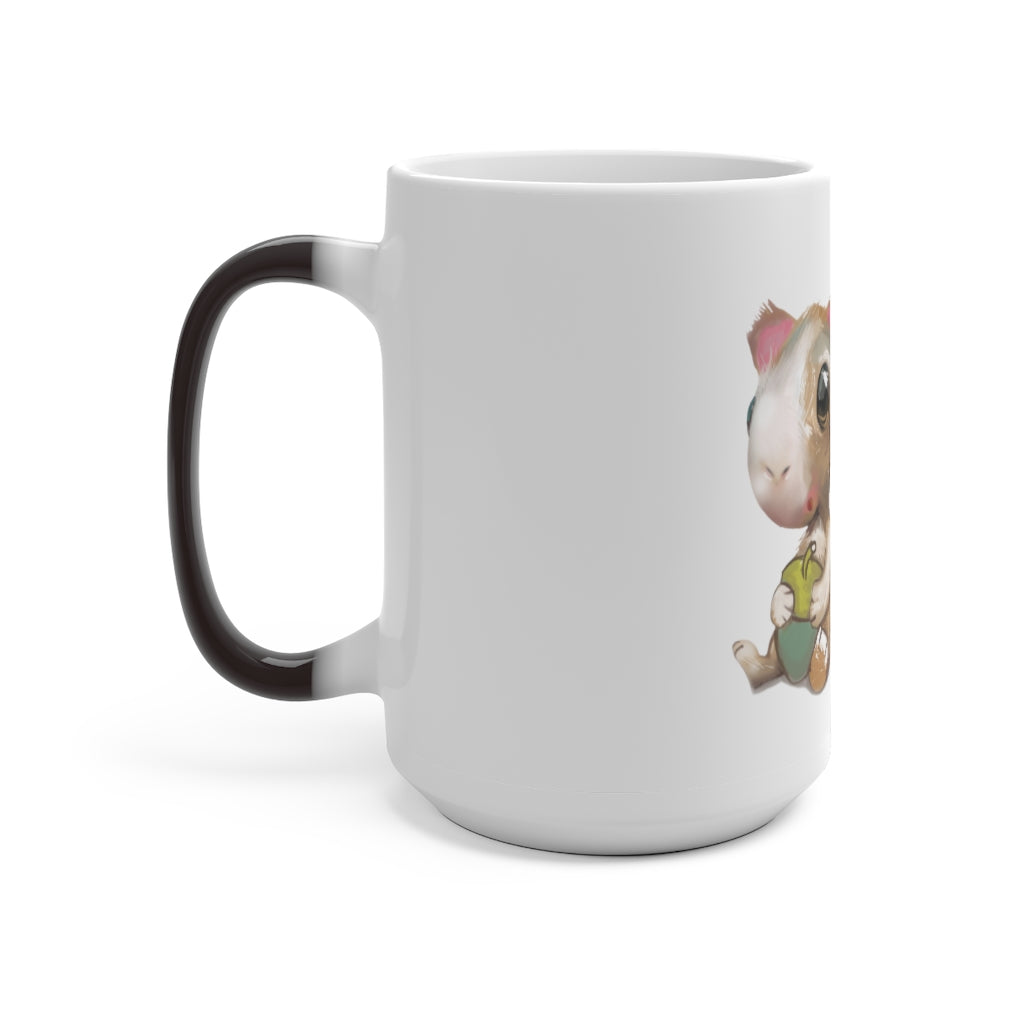 A whimsical Squirrel Color Changing Mug showcasing its unique color-changing feature, perfect for warm beverages.