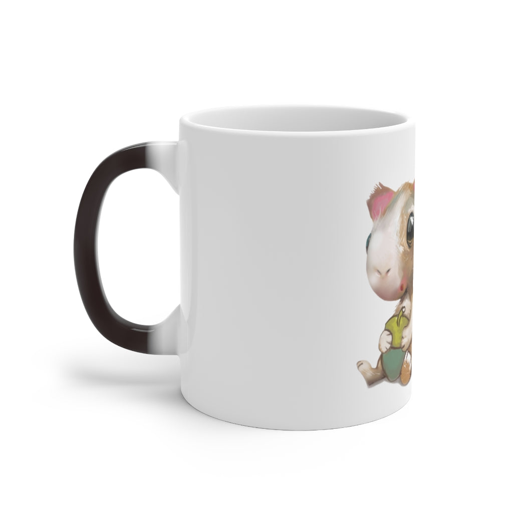 A whimsical Squirrel Color Changing Mug showcasing its unique color-changing feature, perfect for warm beverages.