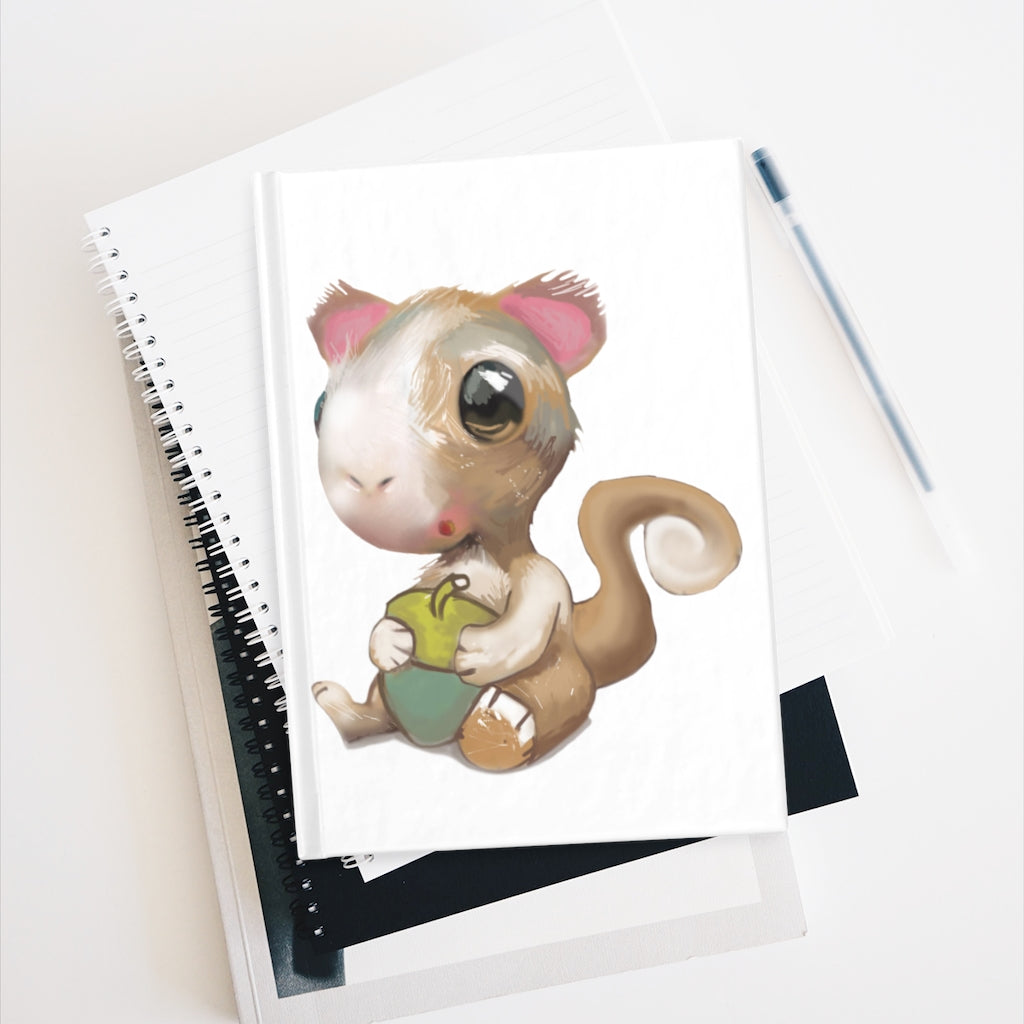 Squirrel Journal - Blank with hardcover and vibrant wraparound print, showcasing blank pages for creativity.