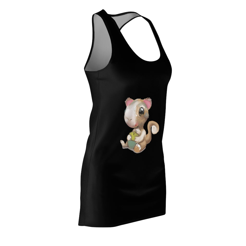 Squirrel Women's Cut & Sew Racerback Dress featuring a stylish design and comfortable fit, perfect for casual outings.