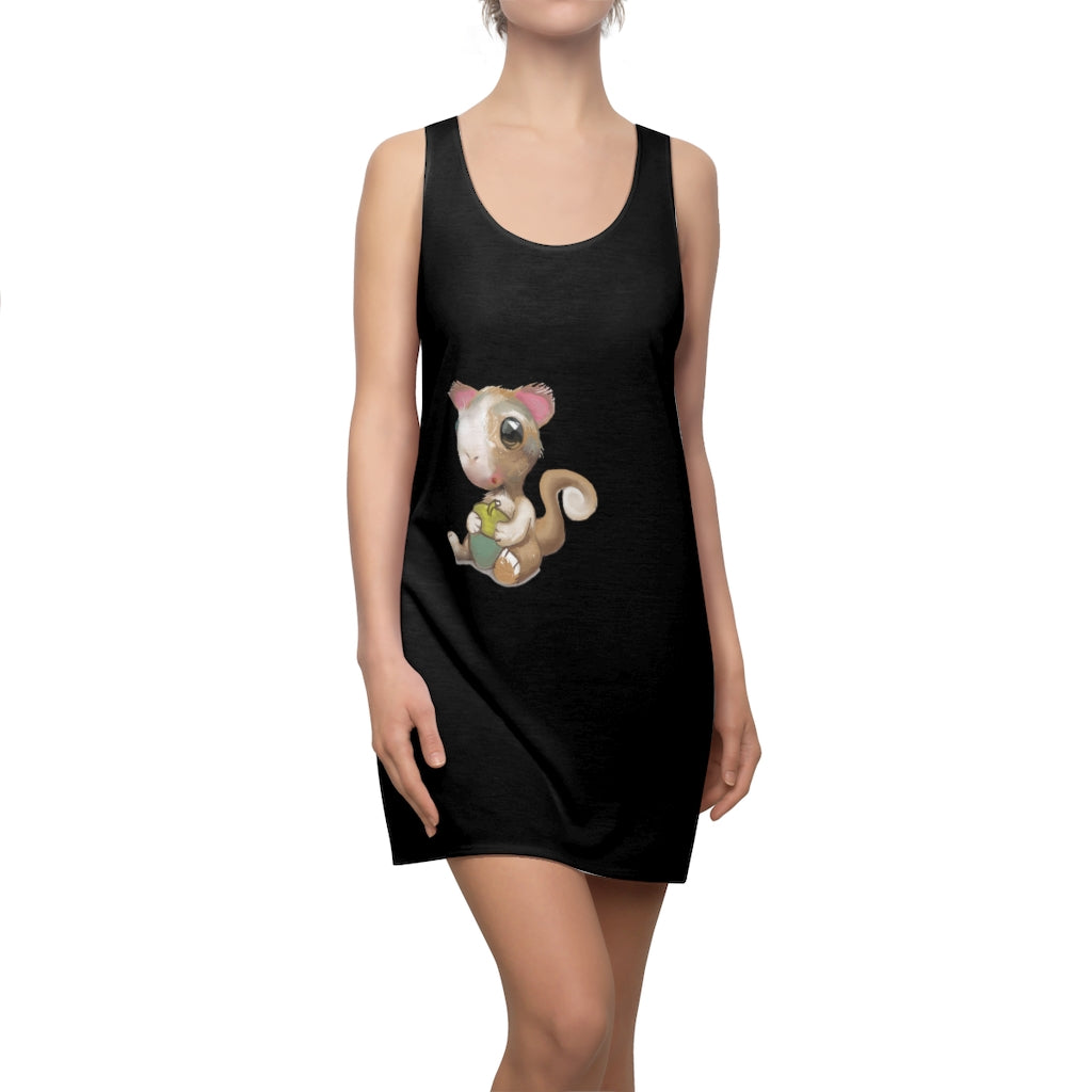 Squirrel Women's Cut & Sew Racerback Dress featuring a stylish design and comfortable fit, perfect for casual outings.