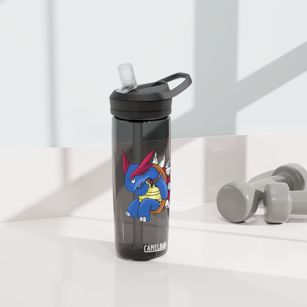 Squirtois CamelBak Eddy® Water Bottle in 20oz and 25oz sizes, showcasing its durable Tritan™ material and personalized design.