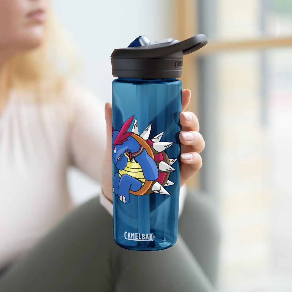 Squirtois CamelBak Eddy® Water Bottle in 20oz and 25oz sizes, showcasing its durable Tritan™ material and personalized design.