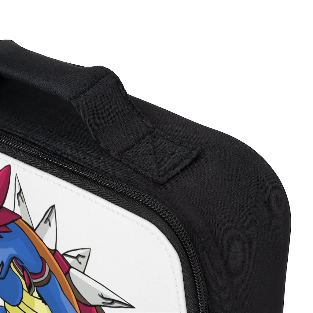 Squirtois Lunch Bag featuring a black base and customizable white area, ideal for adults and kids.