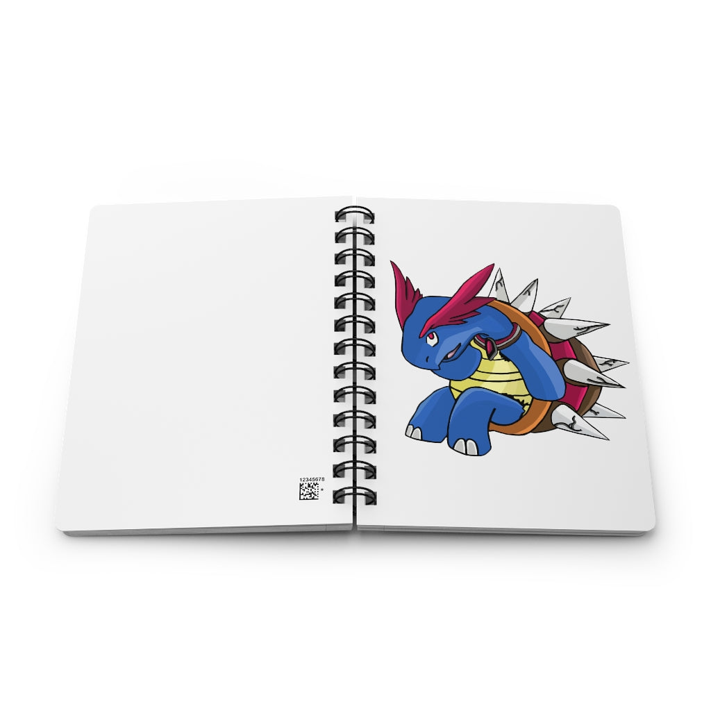 Squirtois Spiral Bound Journal with glossy laminated cover and lined pages, showcasing its stylish design and durability.