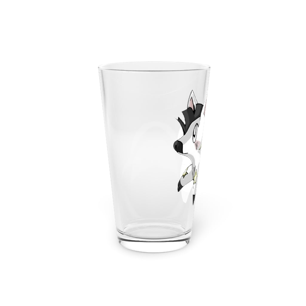 Stalze Pint Glass, 16oz clear glass with custom printing options, ideal for beverages.