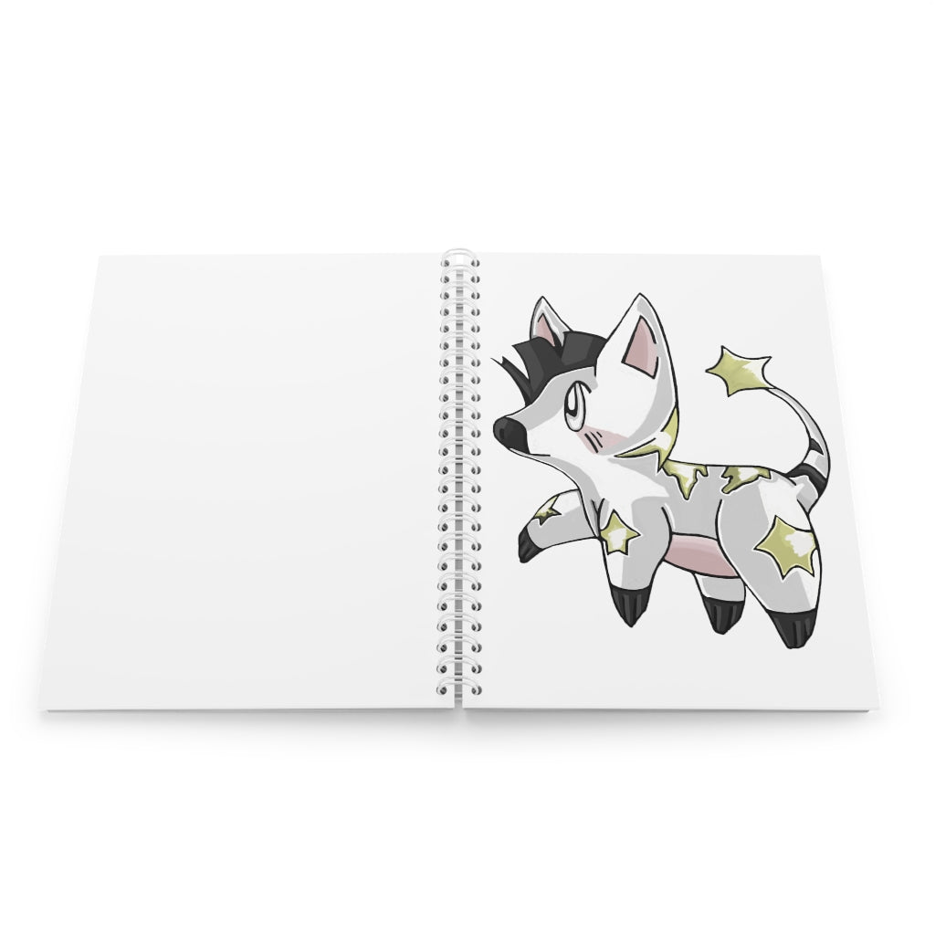 Stalze Spiral Notebook with customizable covers and wide-ruled pages, featuring a semi-glossy laminated finish.