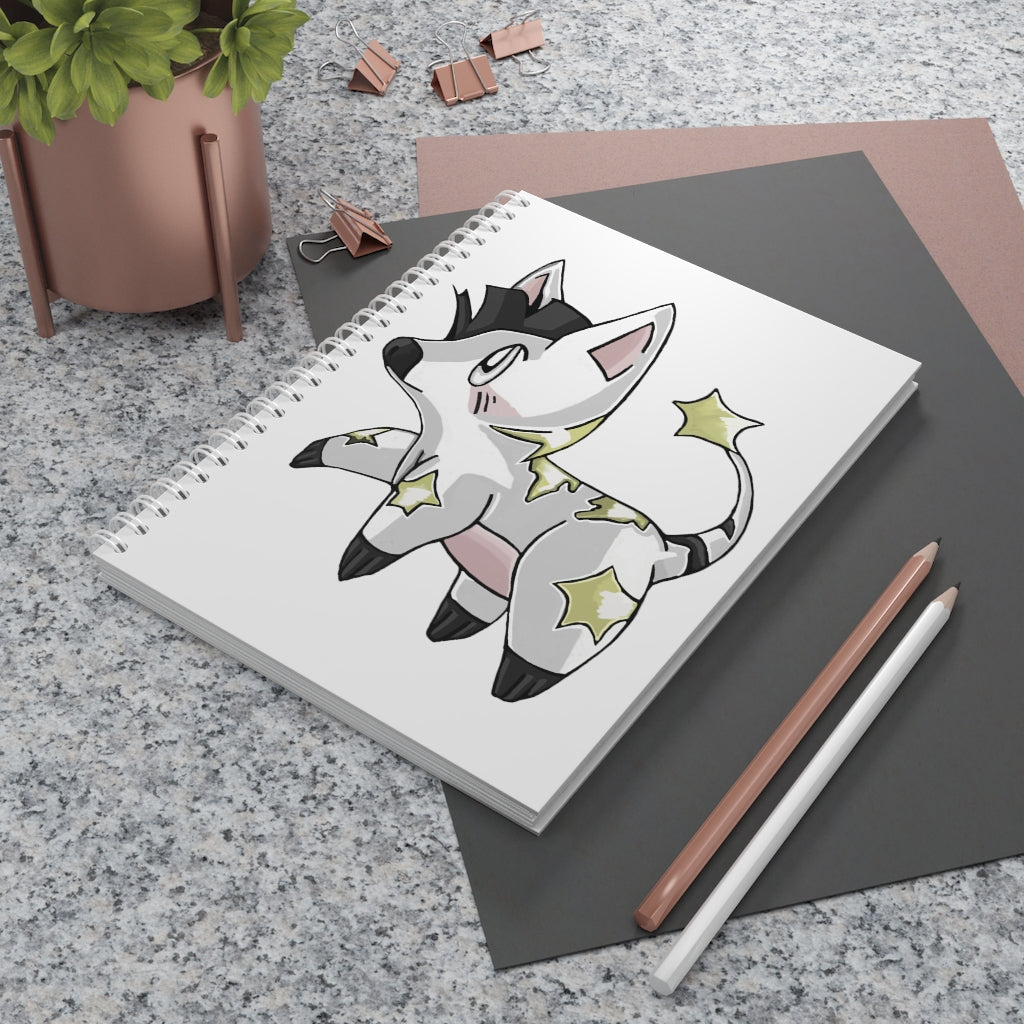 Stalze Spiral Notebook with customizable covers and wide-ruled pages, featuring a semi-glossy laminated finish.