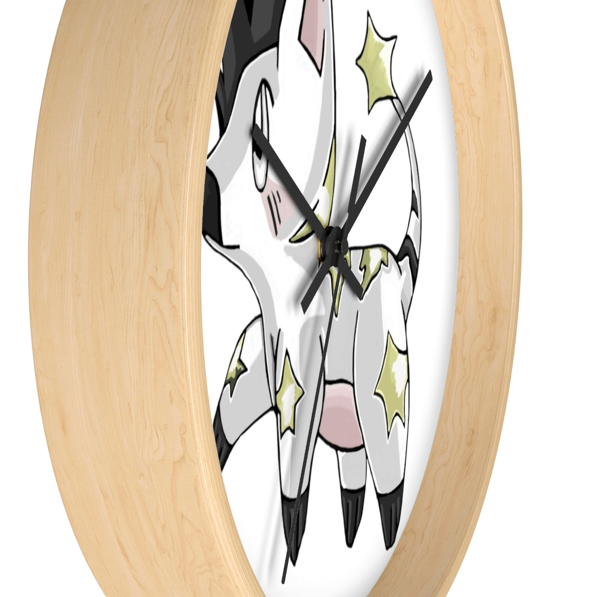 Stalze Wall Clock with wooden frame and plexiglass face, showcasing a modern design suitable for any indoor space.