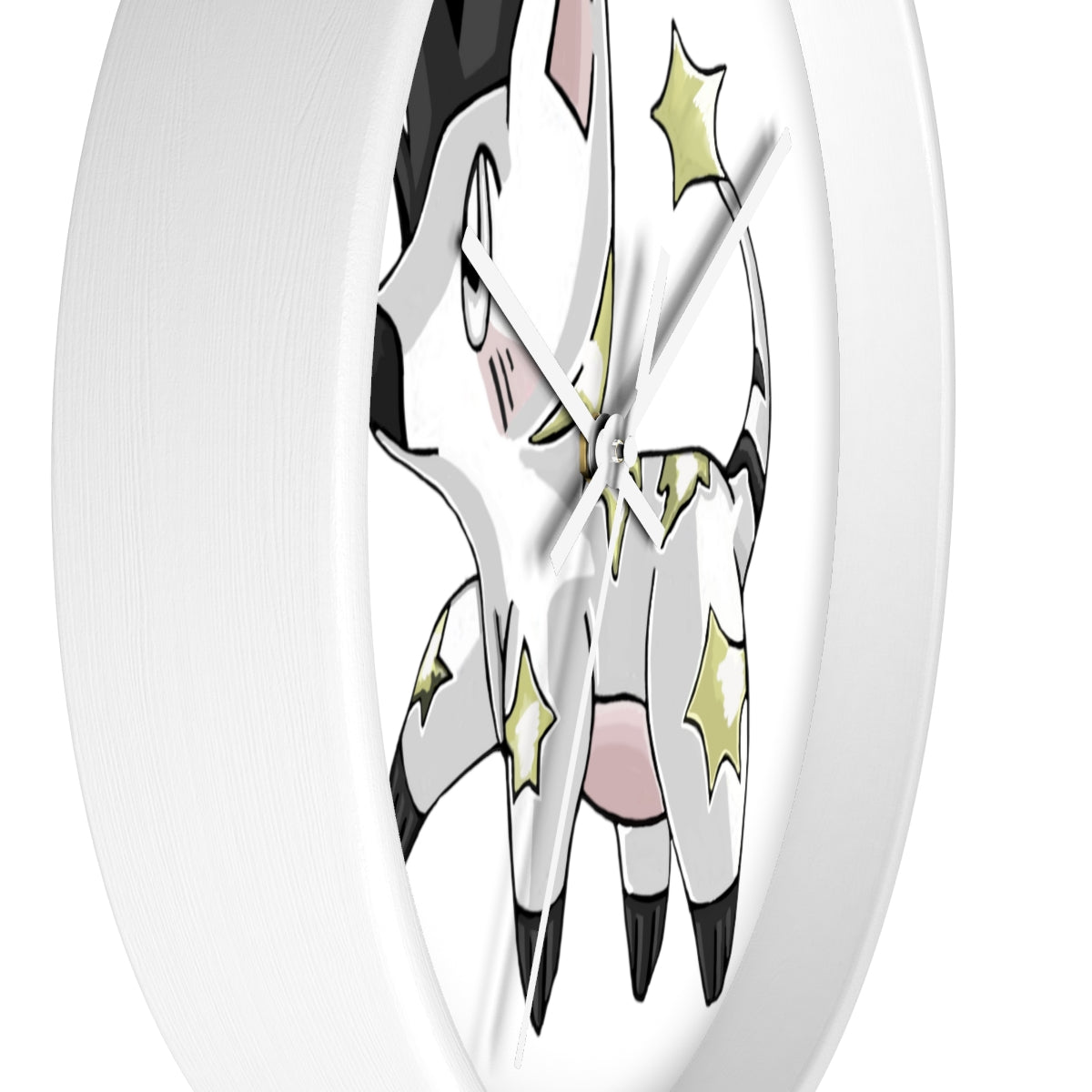 Stalze Wall Clock with wooden frame and plexiglass face, showcasing a modern design suitable for any indoor space.