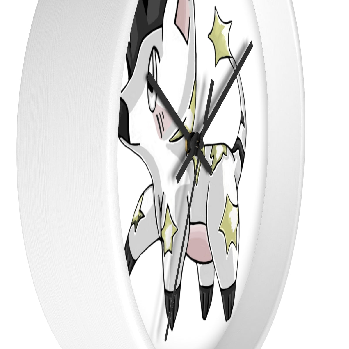 Stalze Wall Clock with wooden frame and plexiglass face, showcasing a modern design suitable for any indoor space.