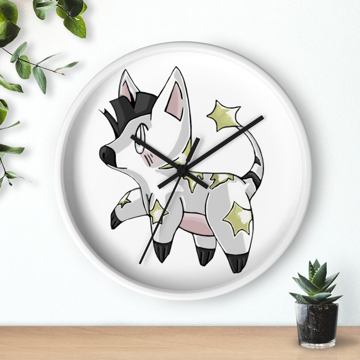 Stalze Wall Clock with wooden frame and plexiglass face, showcasing a modern design suitable for any indoor space.