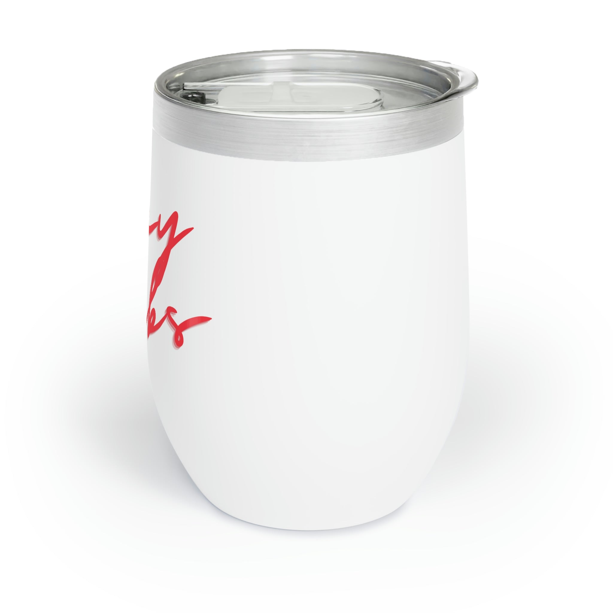 Stay Adorbs Chill Wine Tumbler in stainless steel with customizable design, perfect for enjoying wine at the ideal temperature.