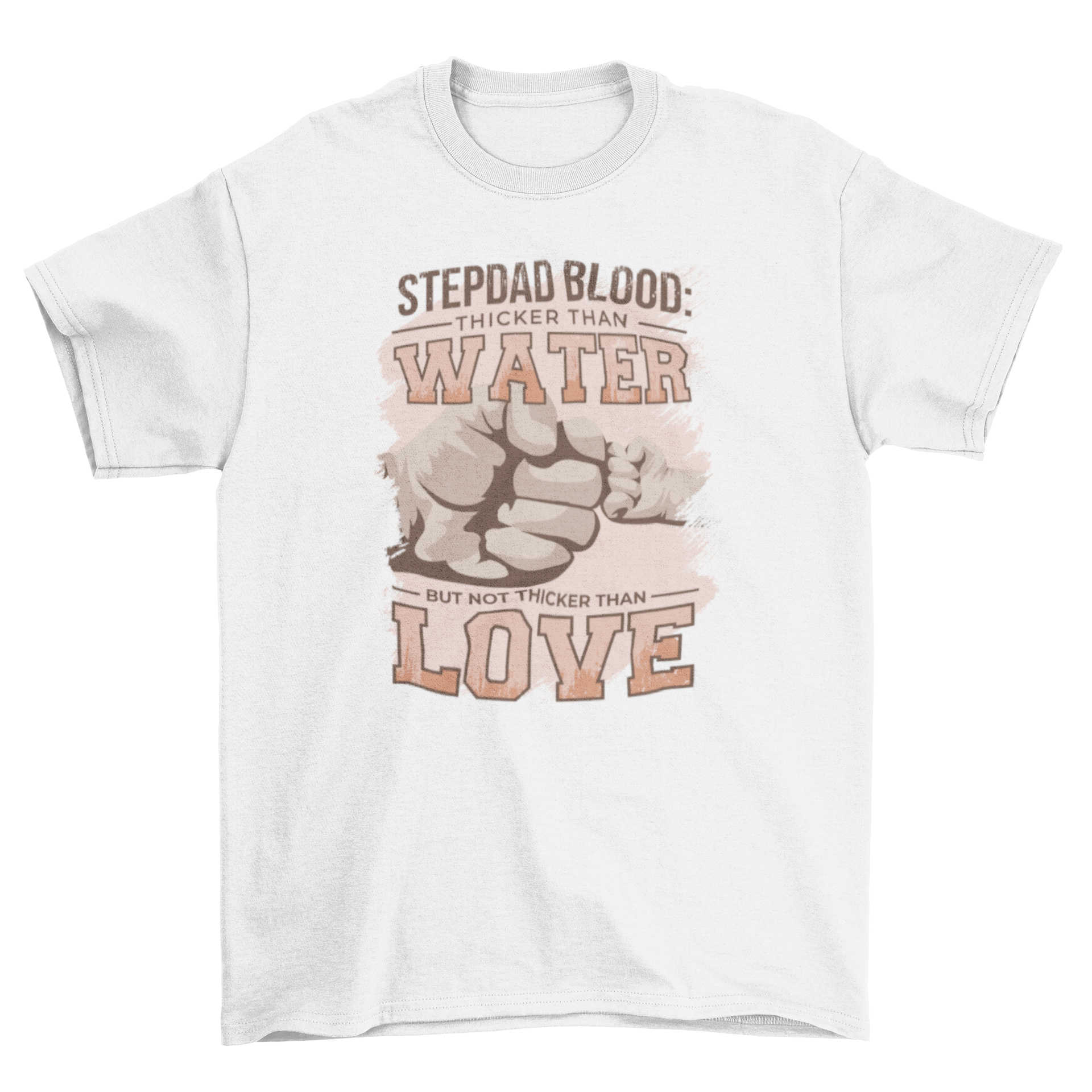 Stepdad fist bump quote t-shirt featuring a fist bump graphic and heartfelt quote.