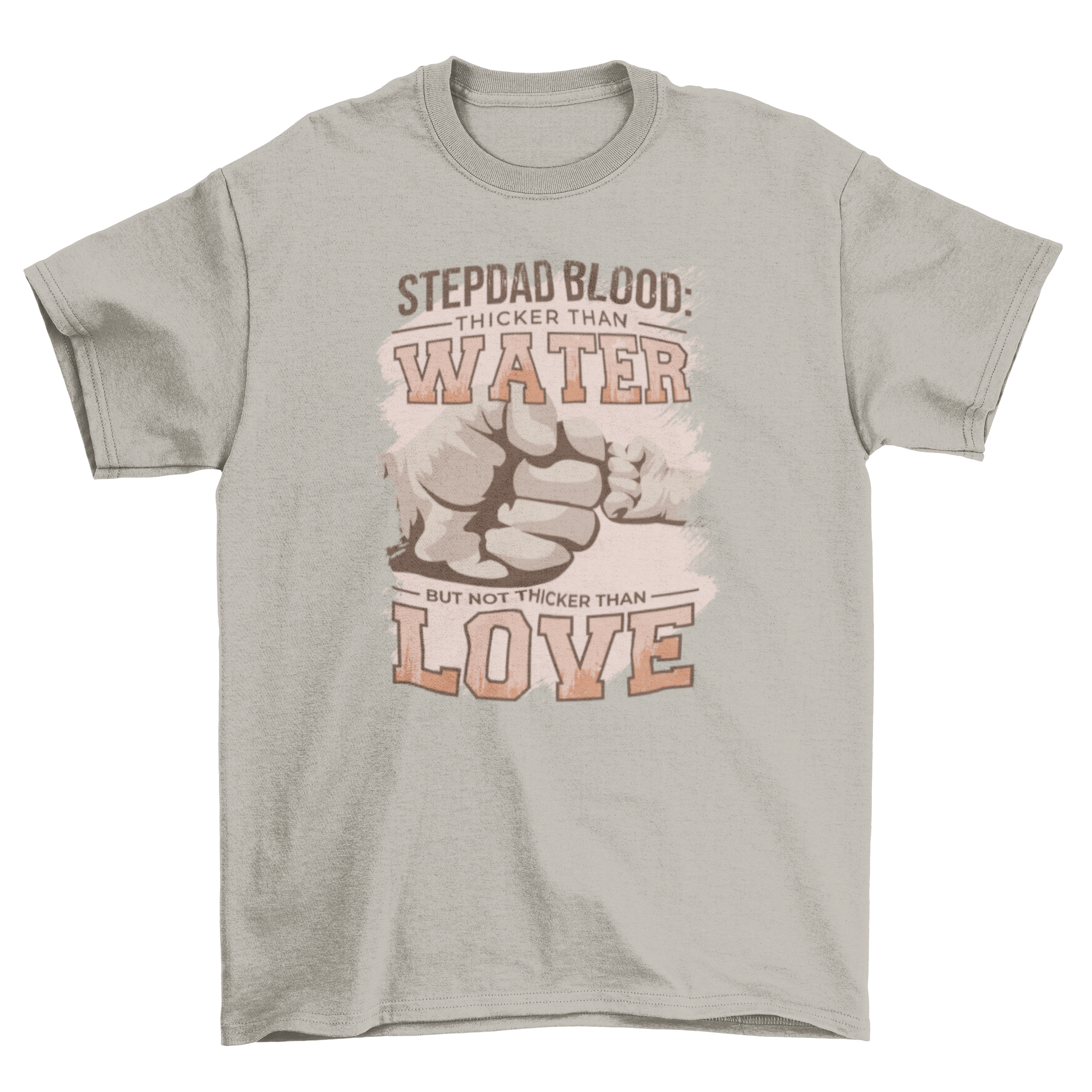 Stepdad fist bump quote t-shirt featuring a fist bump graphic and heartfelt quote.