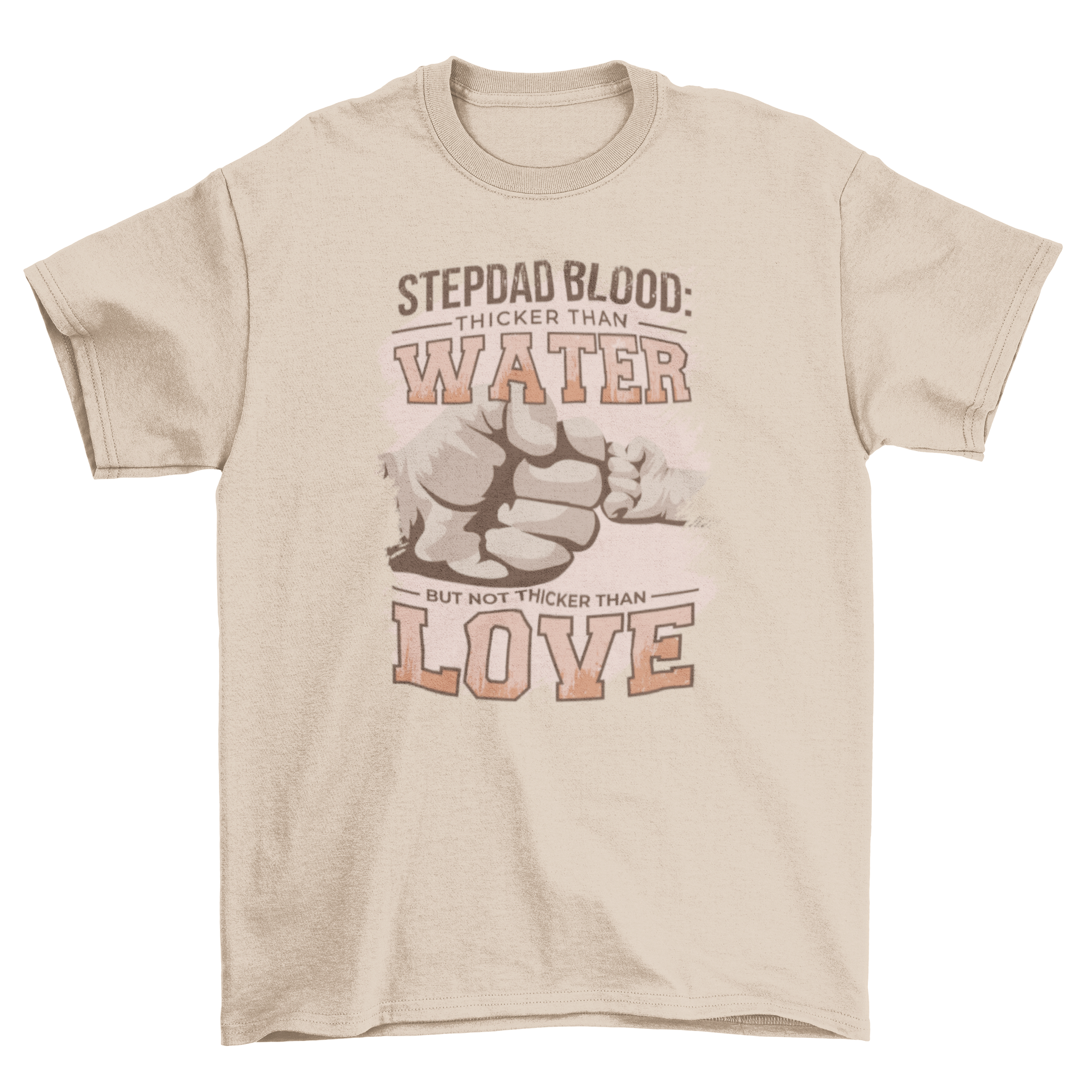 Stepdad fist bump quote t-shirt featuring a fist bump graphic and heartfelt quote.