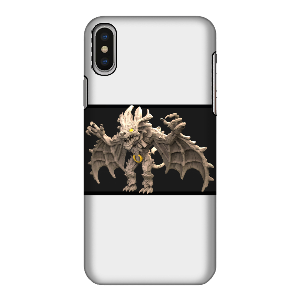 Stone Rock Creature Fully Printed Tough Phone Case showcasing vibrant design and dual-layer protection.