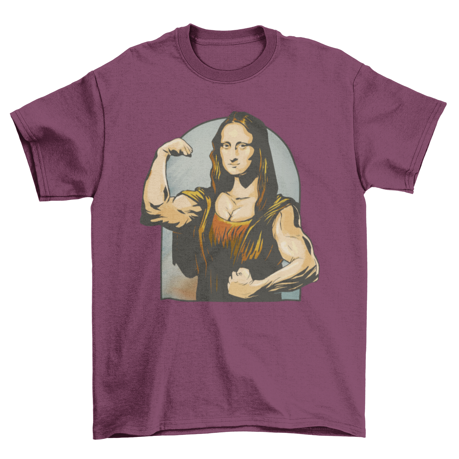 Strong Painting Parody T-Shirt featuring a humorous design with strong arms artwork, perfect for art lovers.