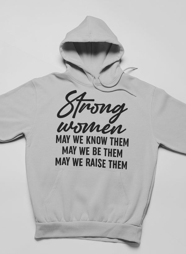 Strong Women Hoodie featuring unique designs by top artists, made from cozy cotton/poly fleece blend.