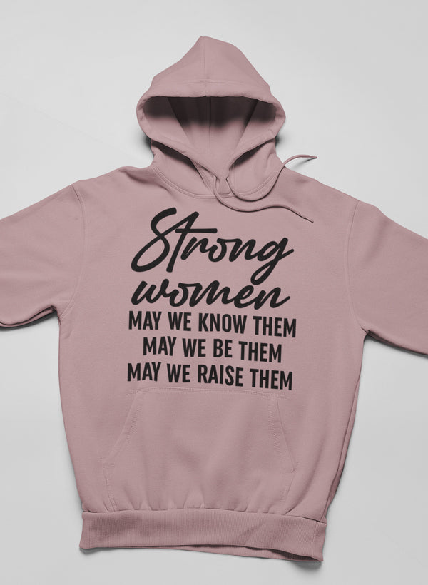 Strong Women Hoodie featuring unique designs by top artists, made from cozy cotton/poly fleece blend.