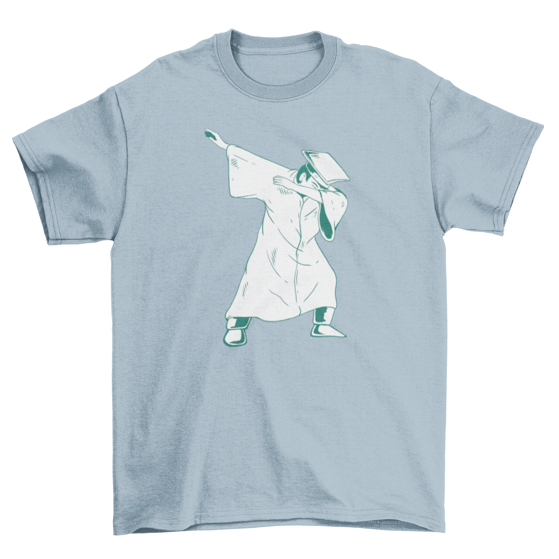 A stylish Student Dabbing T-shirt featuring a graduate student dabbing illustration, perfect for celebrations.