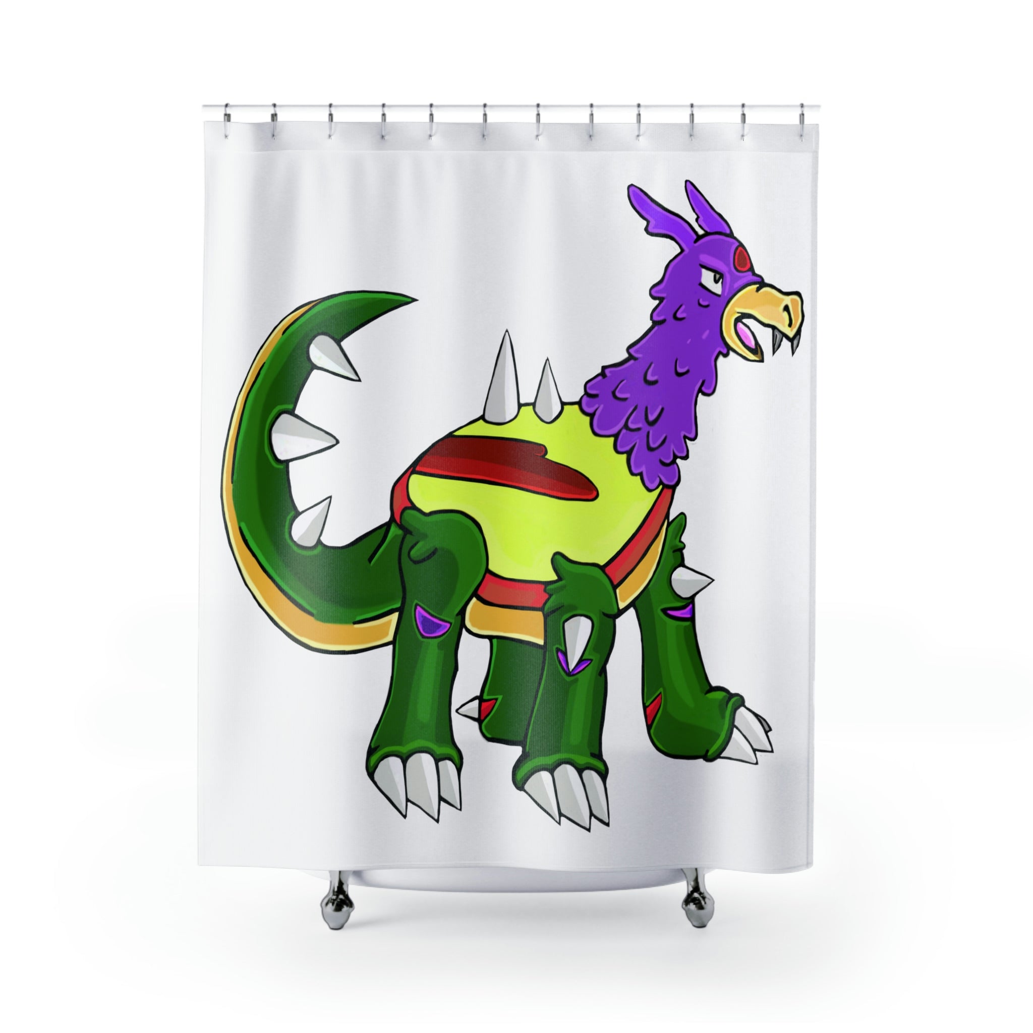 Sunecoon Shower Curtain featuring vibrant custom designs, made from durable polyester material, ideal for enhancing bathroom decor.