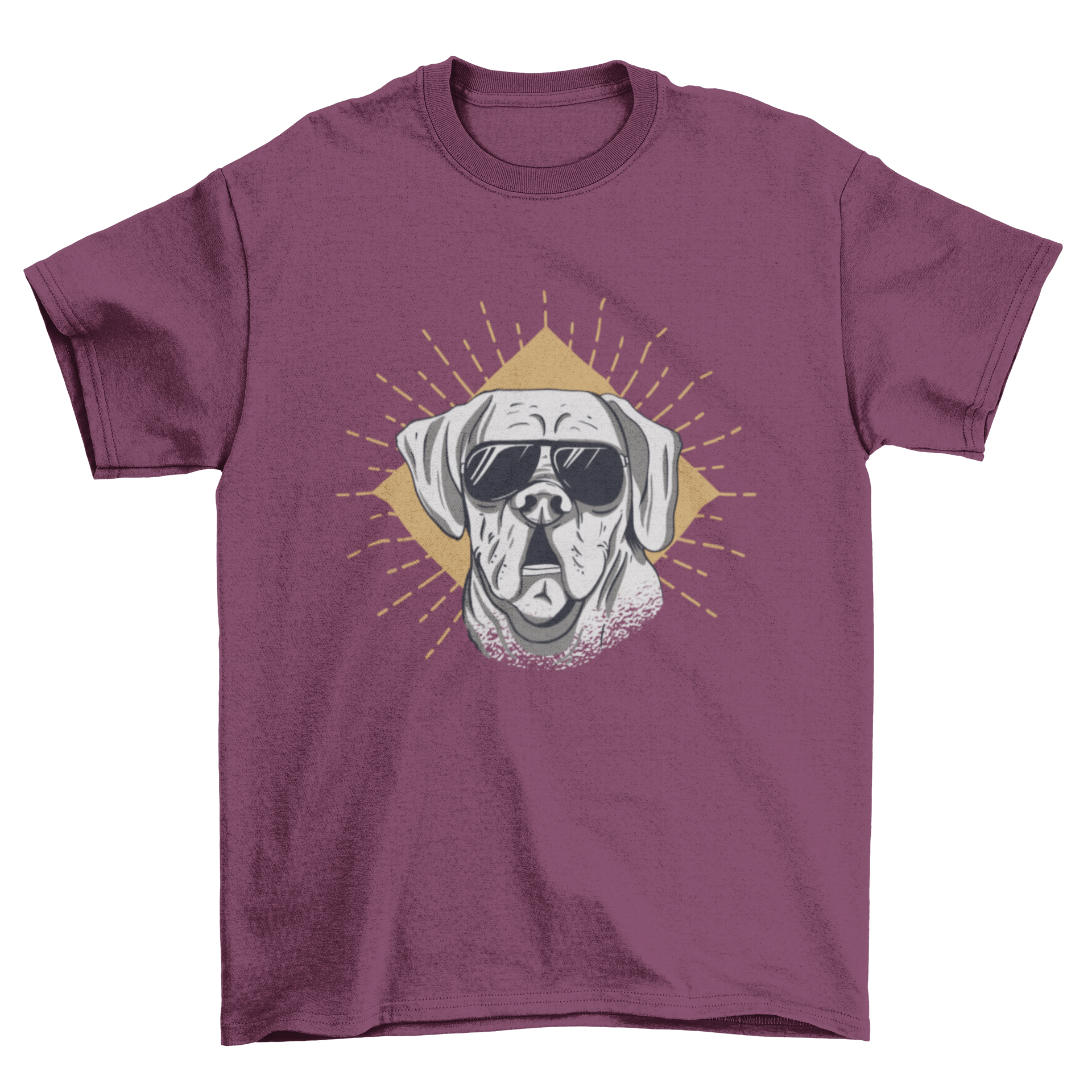 A stylish t-shirt featuring a cool dog wearing sunglasses, perfect for dog lovers.