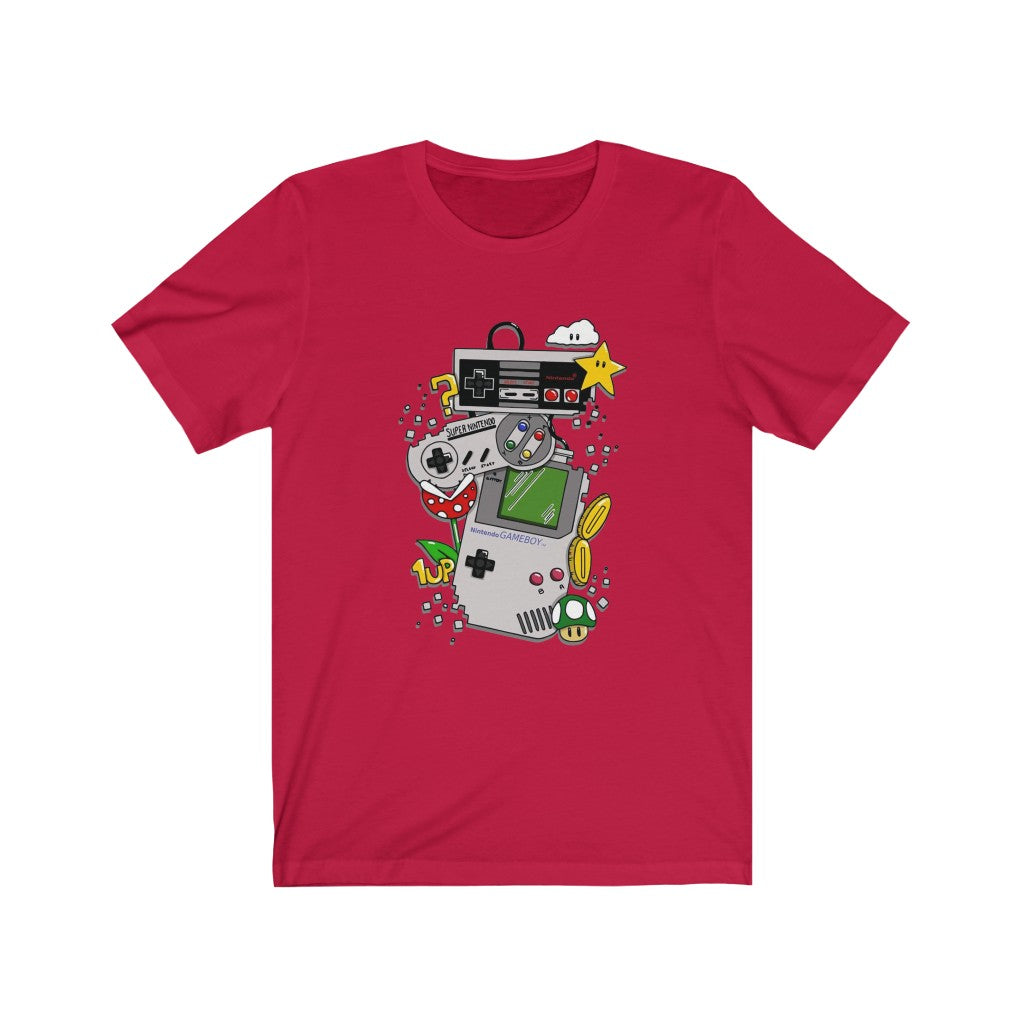 Super Gamer Popculture Graphic T-Shirt featuring vibrant gaming graphics on soft cotton fabric.