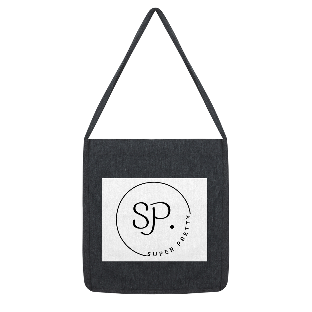 Super Pretty Classic Tote Bag made from recycled cotton and polyester, featuring a stylish design and durable woven twill fabric.