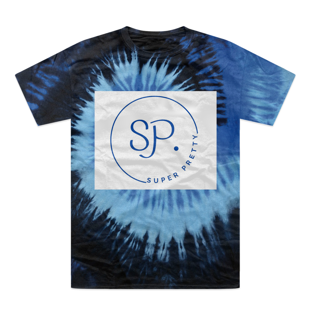 A vibrant Super Pretty Tie-Dye T-Shirt showcasing unique patterns in a variety of colors, made from 100% heavyweight cotton.